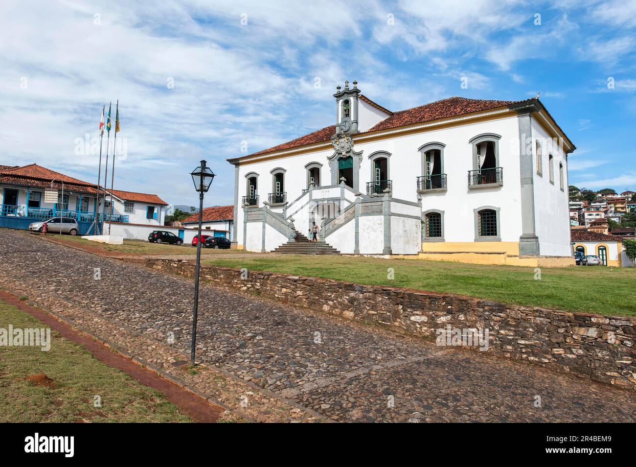 City Hall, Casa da Camara e Cadeia, Praca Minas Gerais, Mariana, Minas Gerais, Brazil Stock Photo