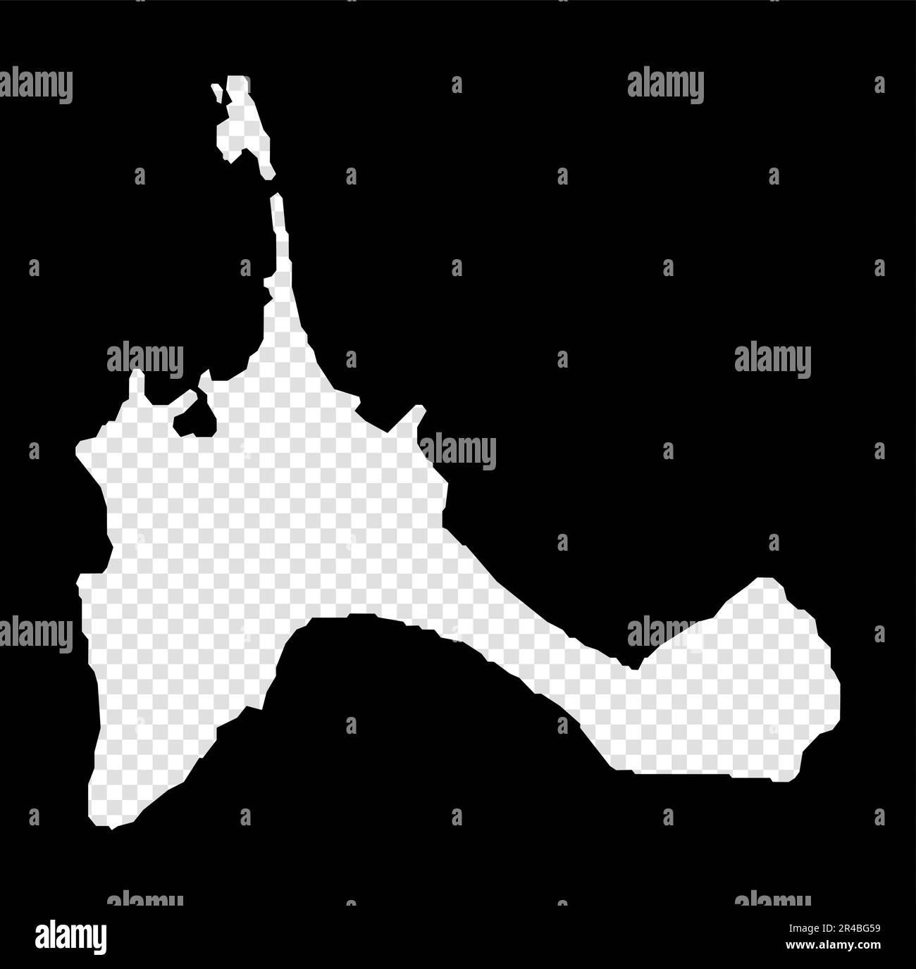 Stencil map of Formentera. Simple and minimal transparent map of ...