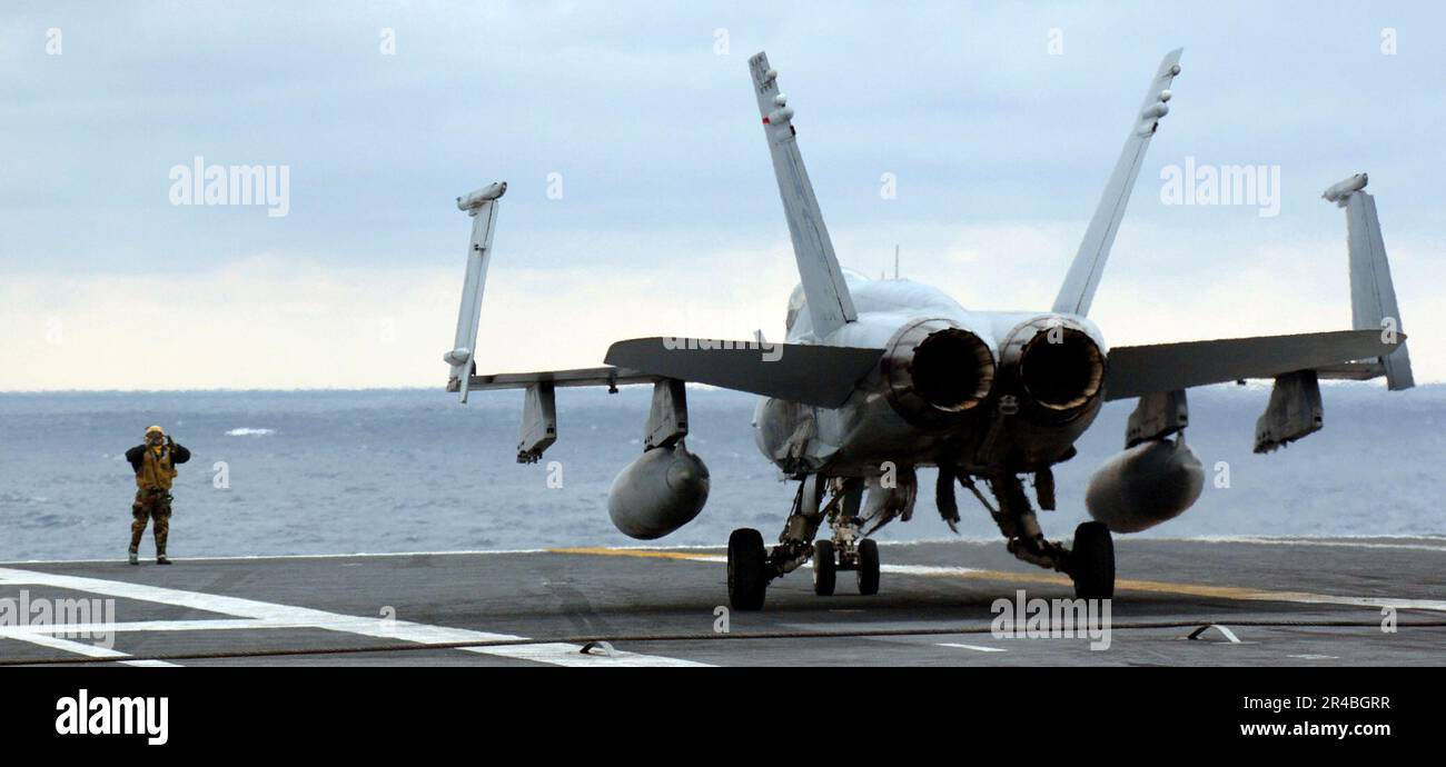 US Navy An F-A-18C Hornet, assigned to the Bulls of Strike
