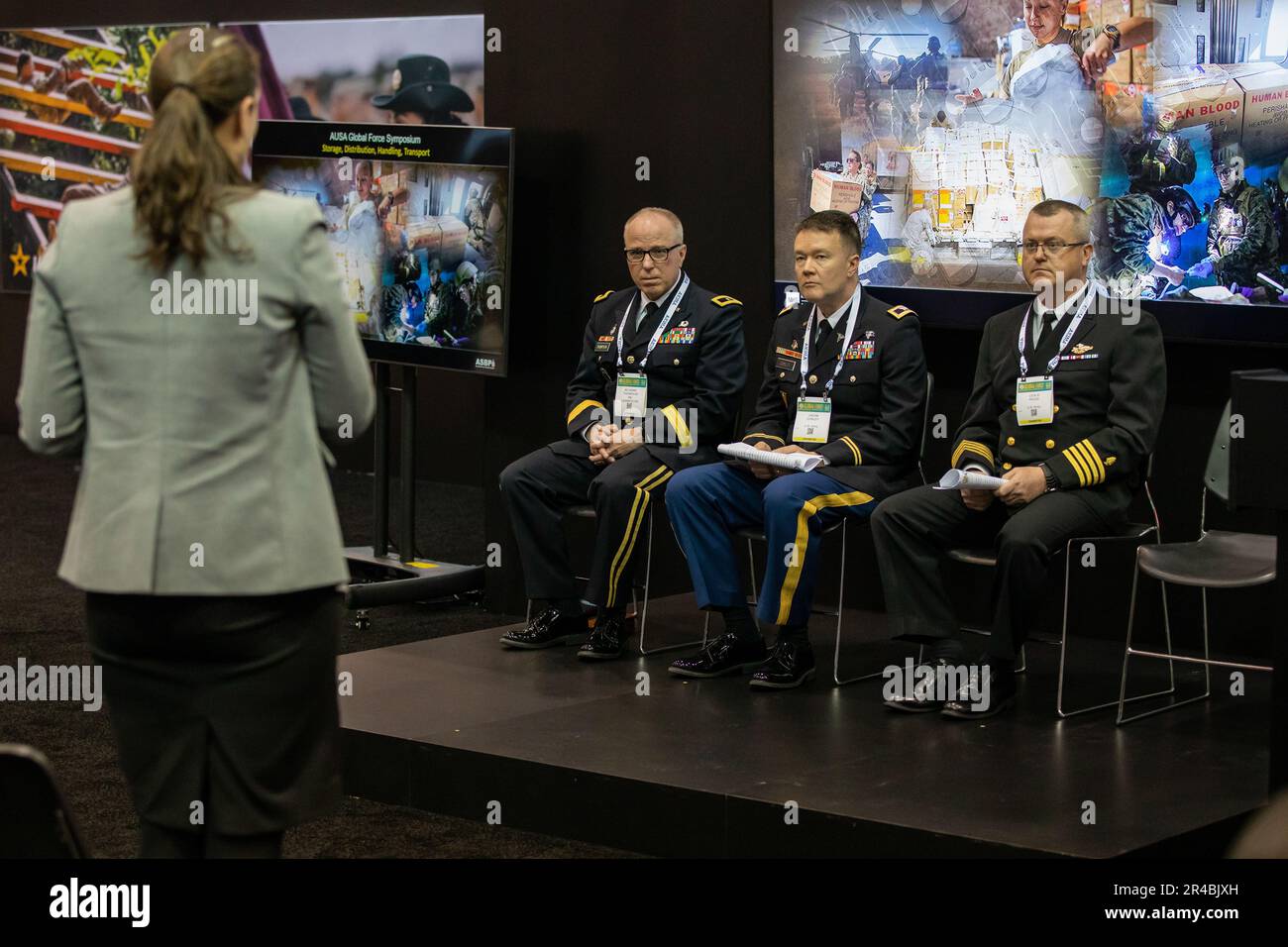 Brig. Gen. Mark Thompson, Deputy Chief of Staff for Support, leads a