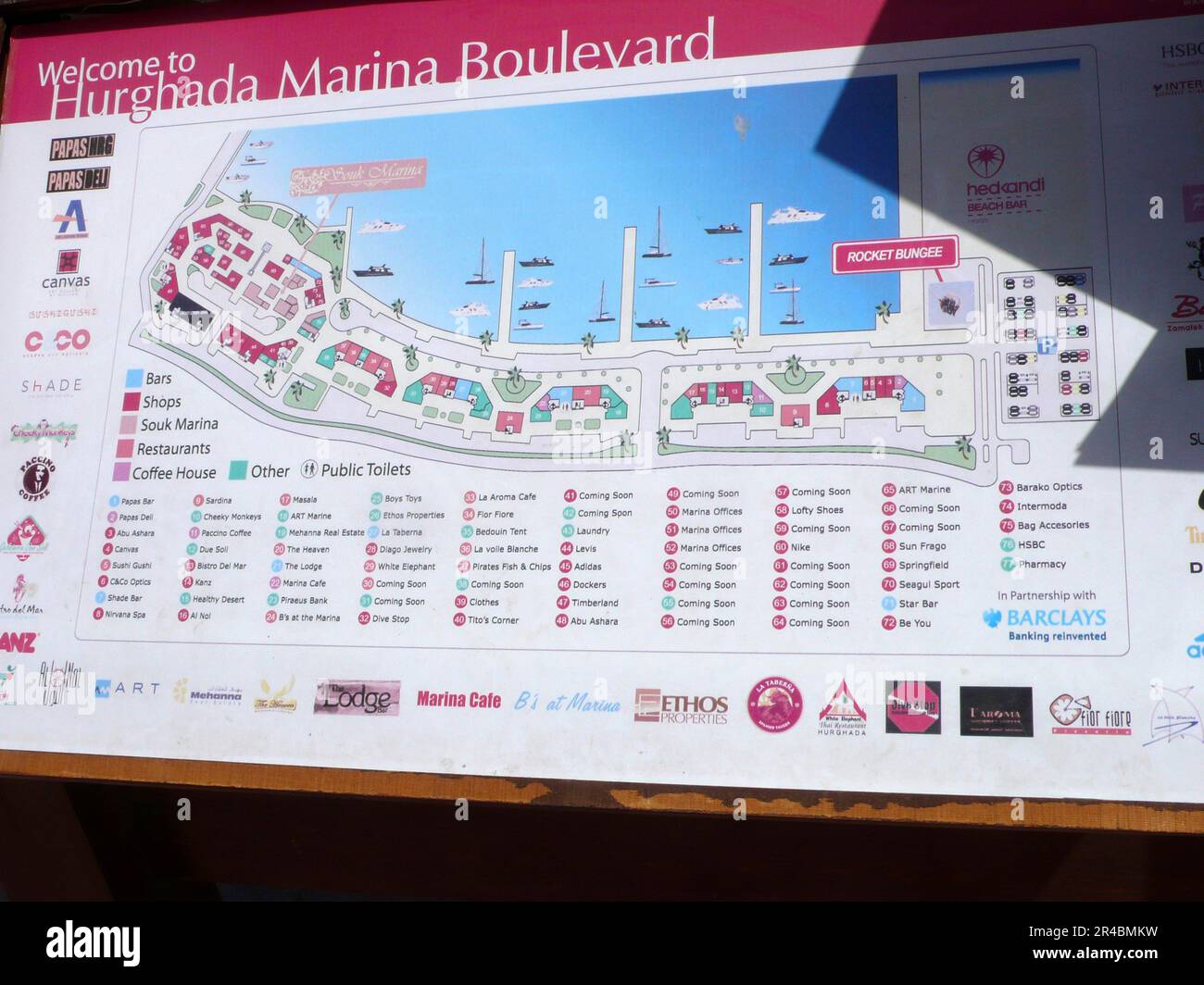 General Map, Marina Boulevard, New Marina, New Marina, Marina, Hurghada, Egypt, Plan Stock Photo
