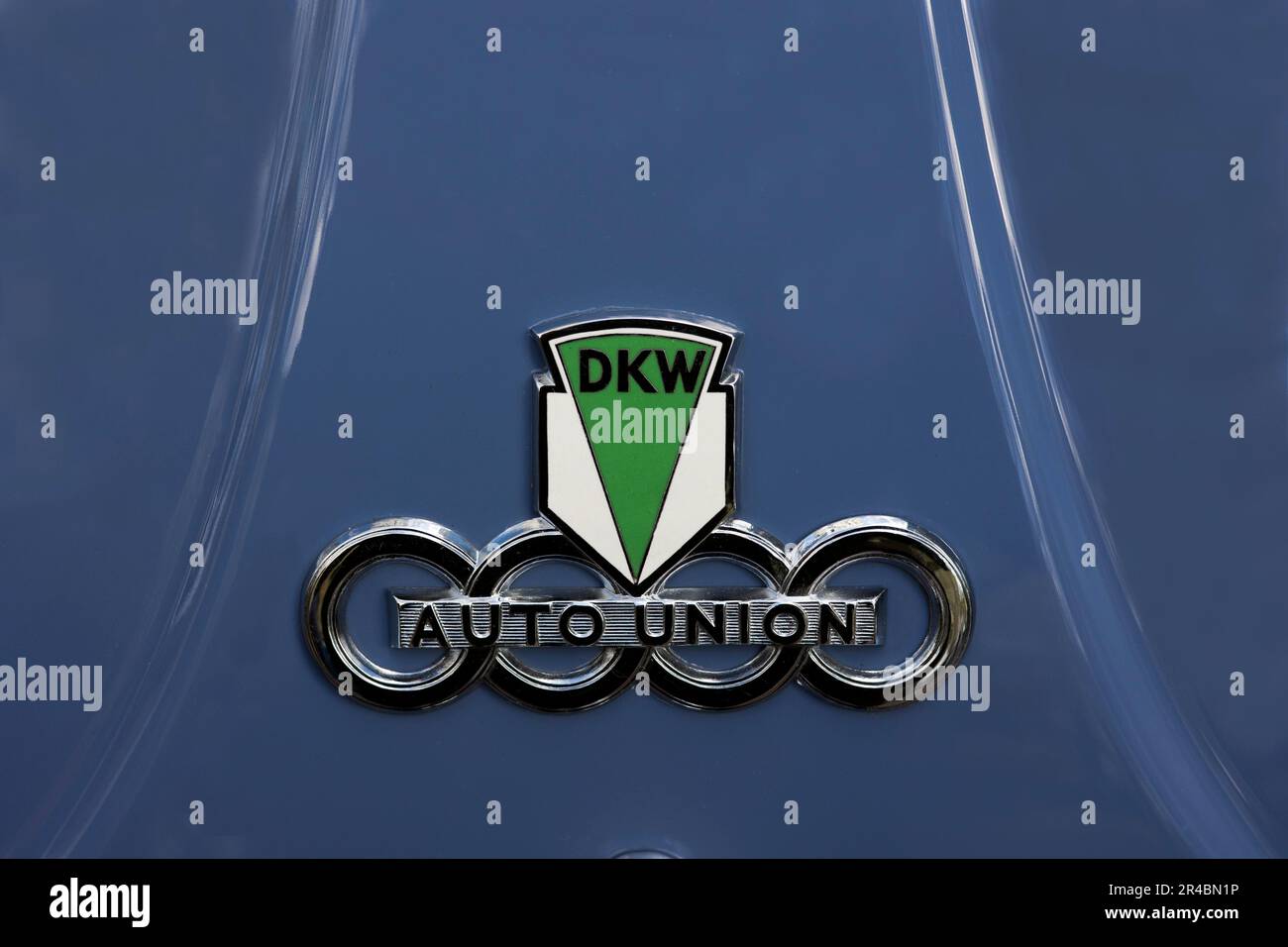 Logo from the Auto Union DKW, Classic Days, Berlin, Germany Stock Photo