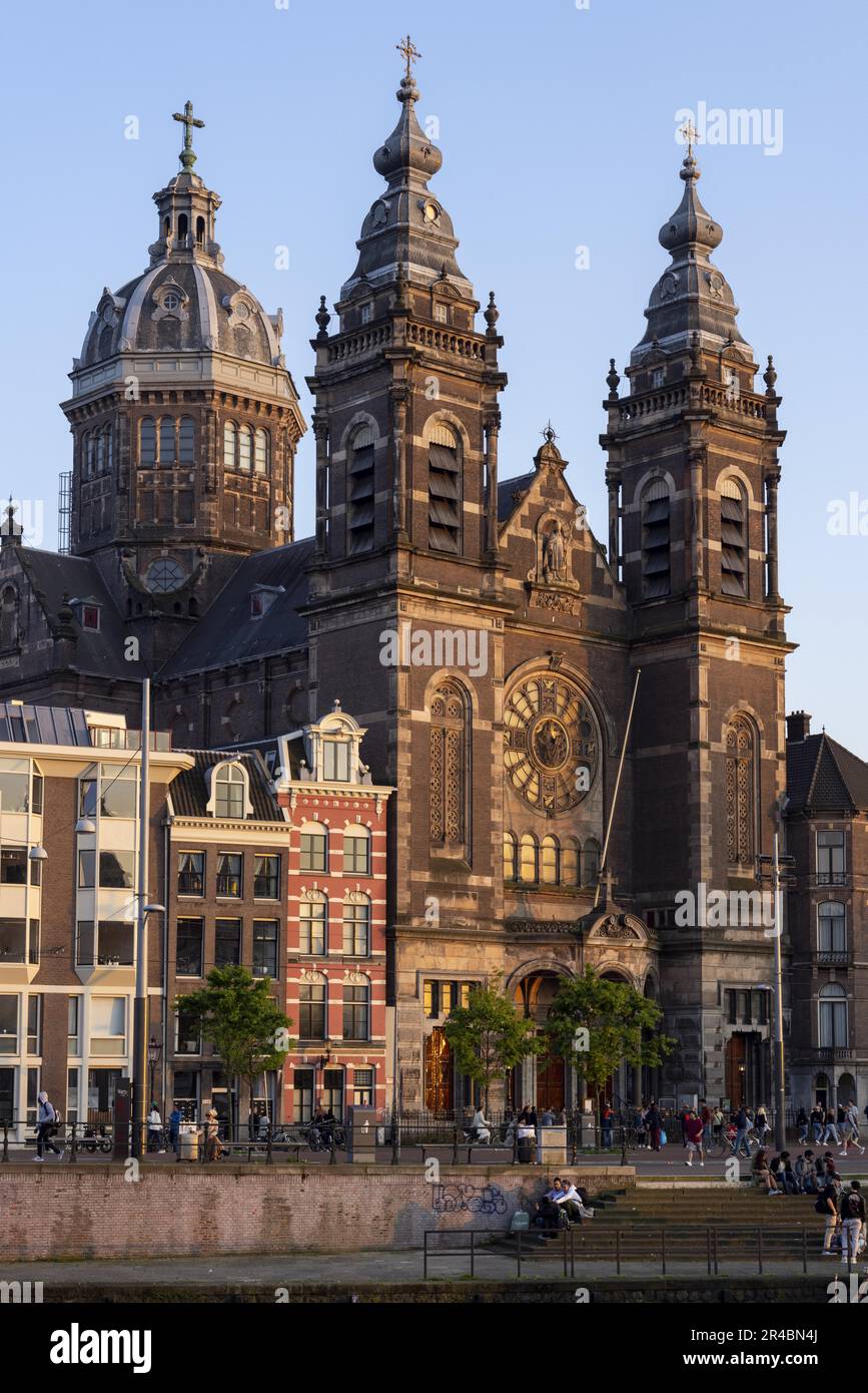Basilica of St. Nicholas, Amsterdam, Capital of the Netherlands, Holland, Western Europe Stock Photo