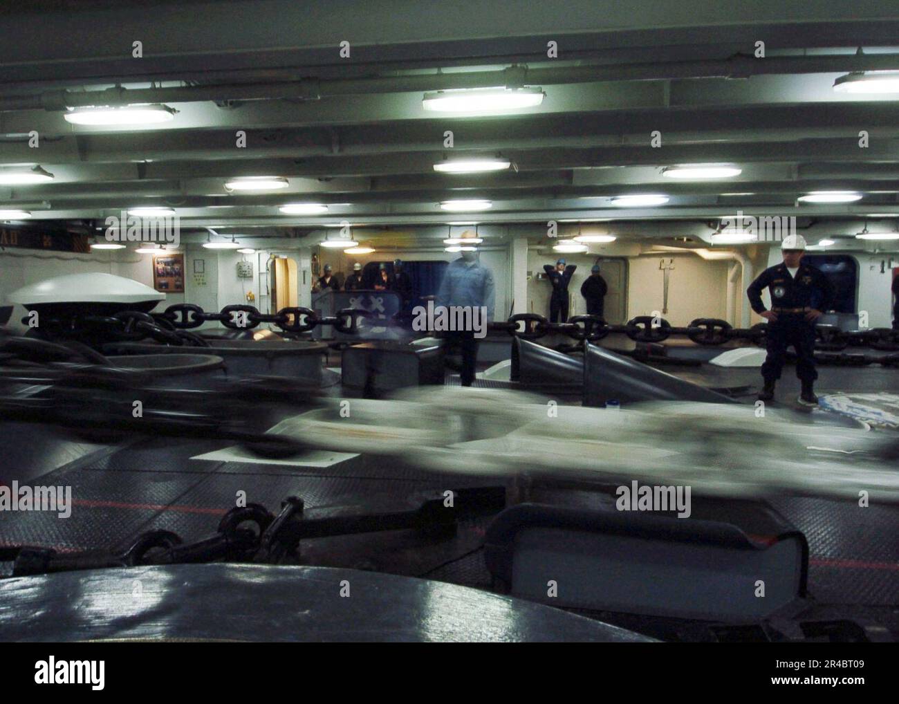 US Navy Sailors assigned to the Nimitzclass aircraft carrier USS John