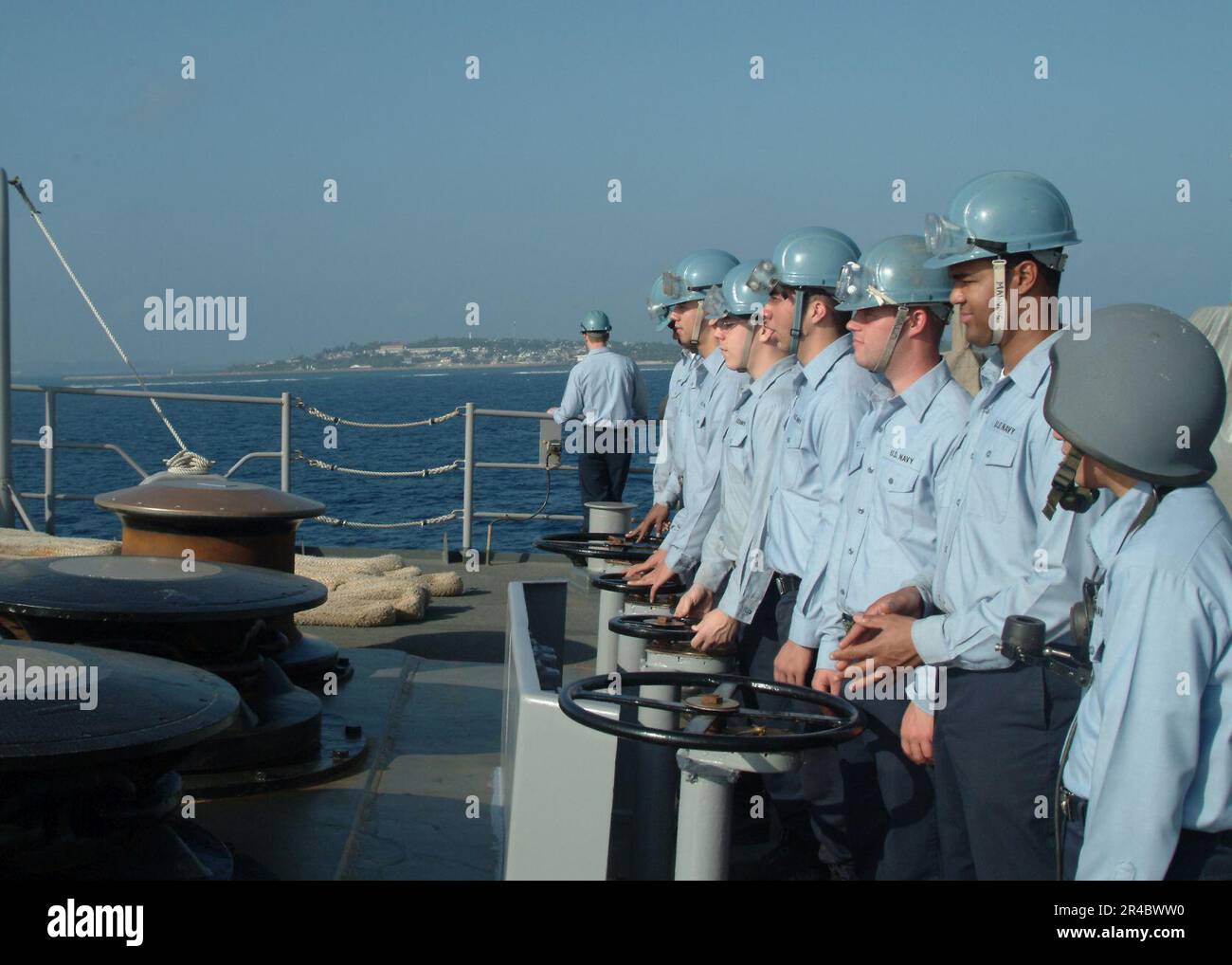 US Navy Deck Department Sailors stationed aboard the amphibious
