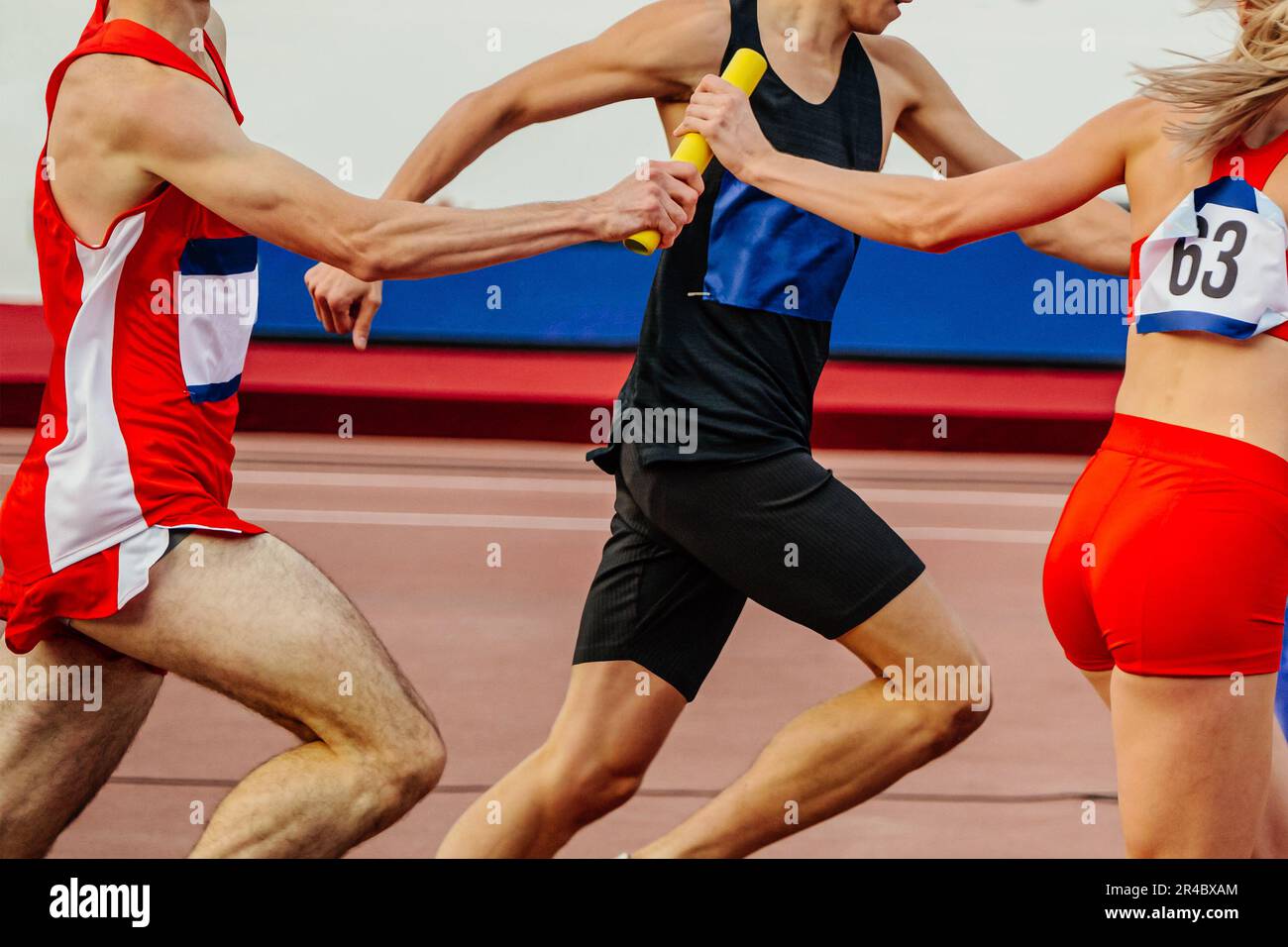 mixed track and field team running relay race 4 × 400 metres in summer athletics championships