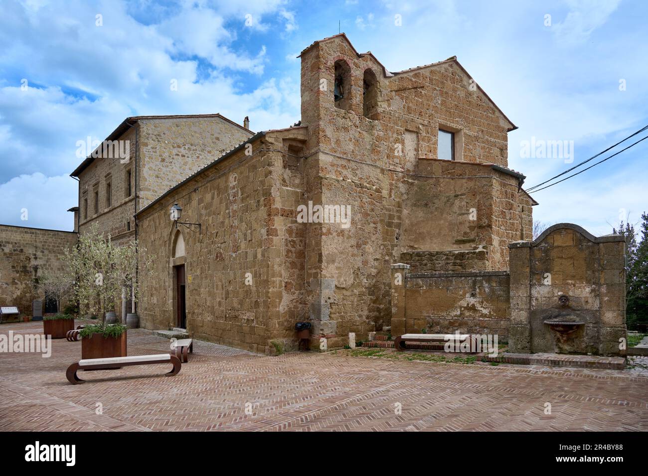 Romanesque church of Santa Maria Annunziata, Centro Storico di Sovana, Tuscany, Italy Stock Photo