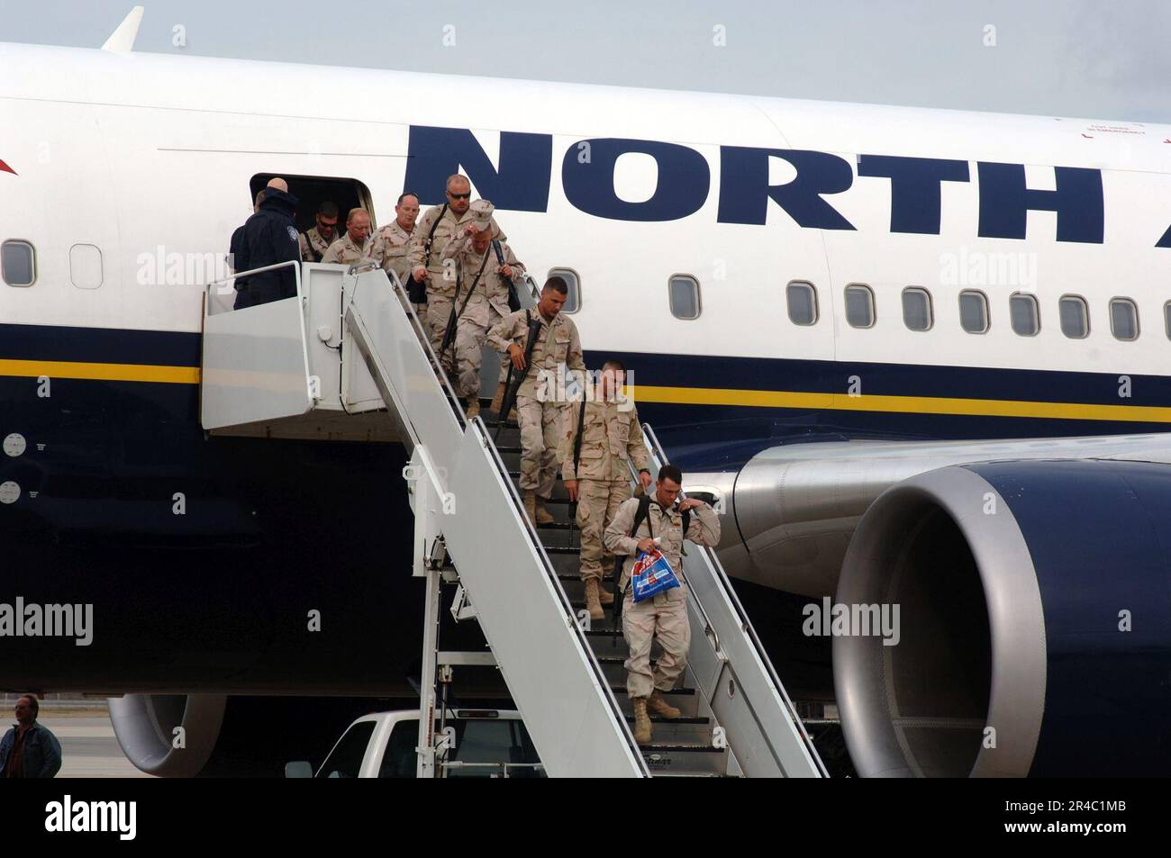 US Navy Sailors from Navy Expeditionary Logistics Support Group