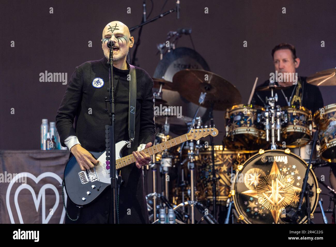 Napa, USA. 26th May, 2023. Billy Corgan and Jimmy Chamberlin of The Smashing Pumpkins during the BottleRock Music Festival on May 26, 2023, in Napa, California (Photo by Daniel DeSlover/Sipa USA) Credit: Sipa USA/Alamy Live News Stock Photo