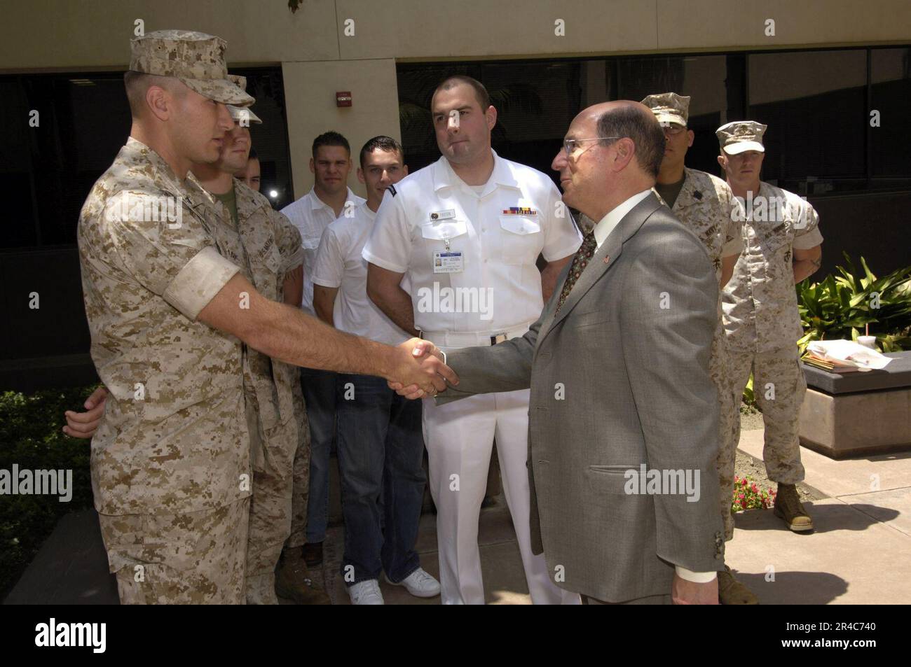 US Navy SECNAV meets with wounded Sailors and Marines at Balboa Naval