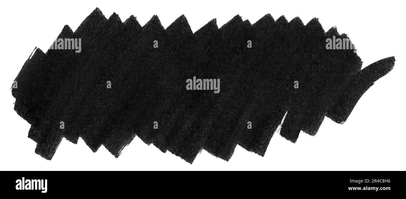 Black marker paint texture. Stroke isolated on white background Stock ...