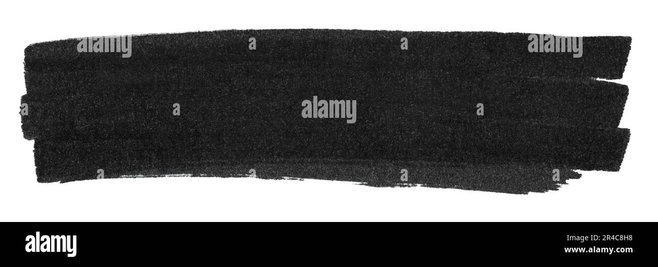 Stroke of black marker paint texture isolated on white background Stock ...
