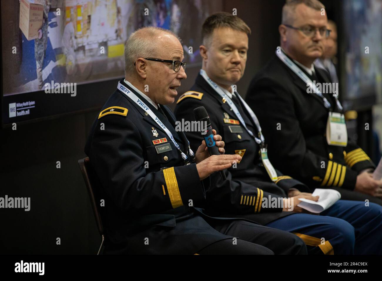 Brig. Gen. Mark Thompson, Deputy Chief of Staff for Support, leads a