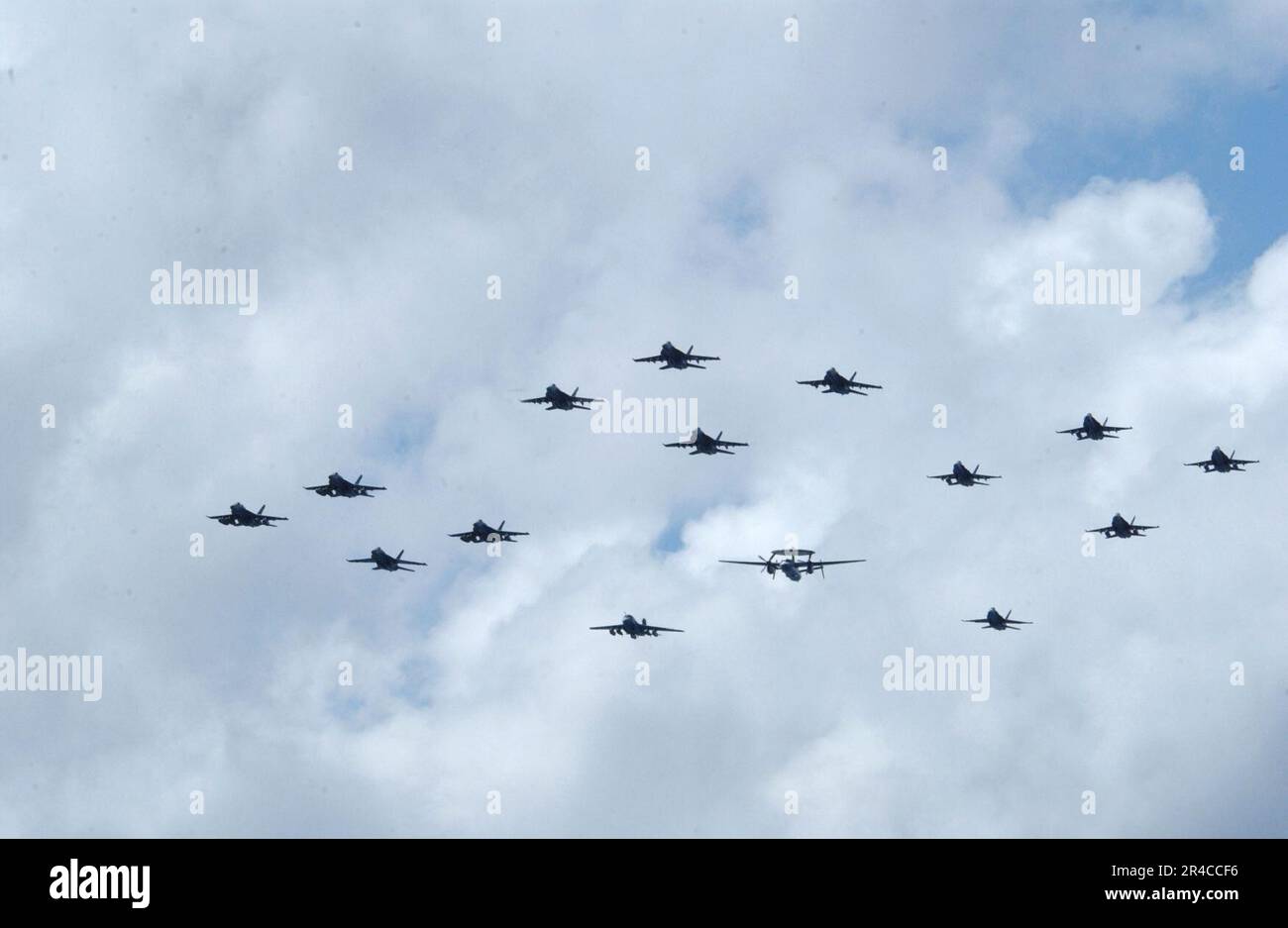 US Navy Combat aircraft from Carrier Air wing Fourteen (CVW 14) perform ...
