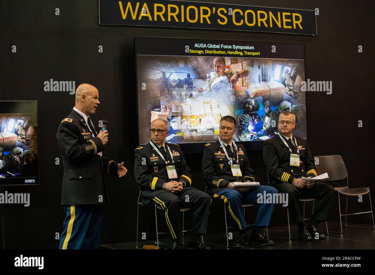 Brig. Gen. Mark Thompson, Deputy Chief of Staff for Support, leads a