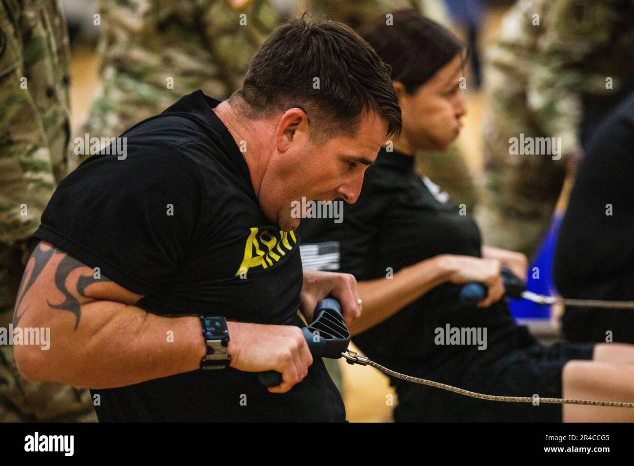 U.S. Army 1st Lt Anna Walker practices swimming events during the U.S ...