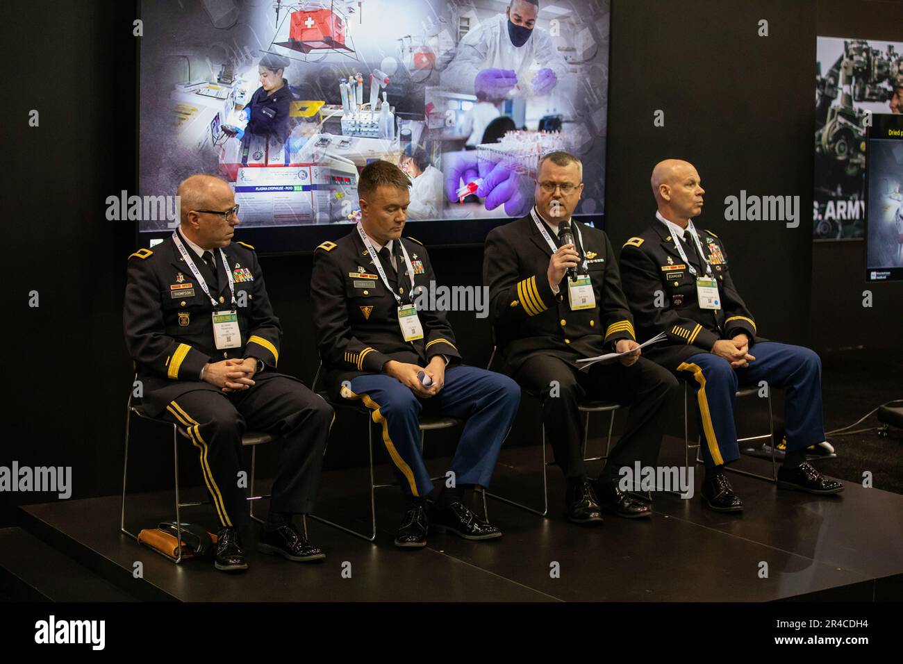Brig. Gen. Mark Thompson, Deputy Chief of Staff for Support, leads a