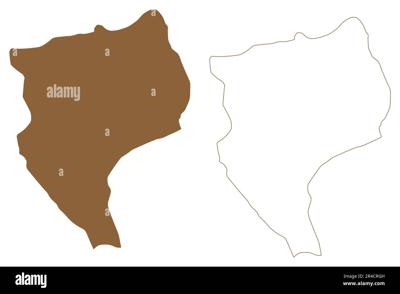 Eisenstadt city and district (Republic of Austria or Österreich, Burgenland state) map vector illustration, scribble sketch Kismarton, Željezni grad o Stock Vector