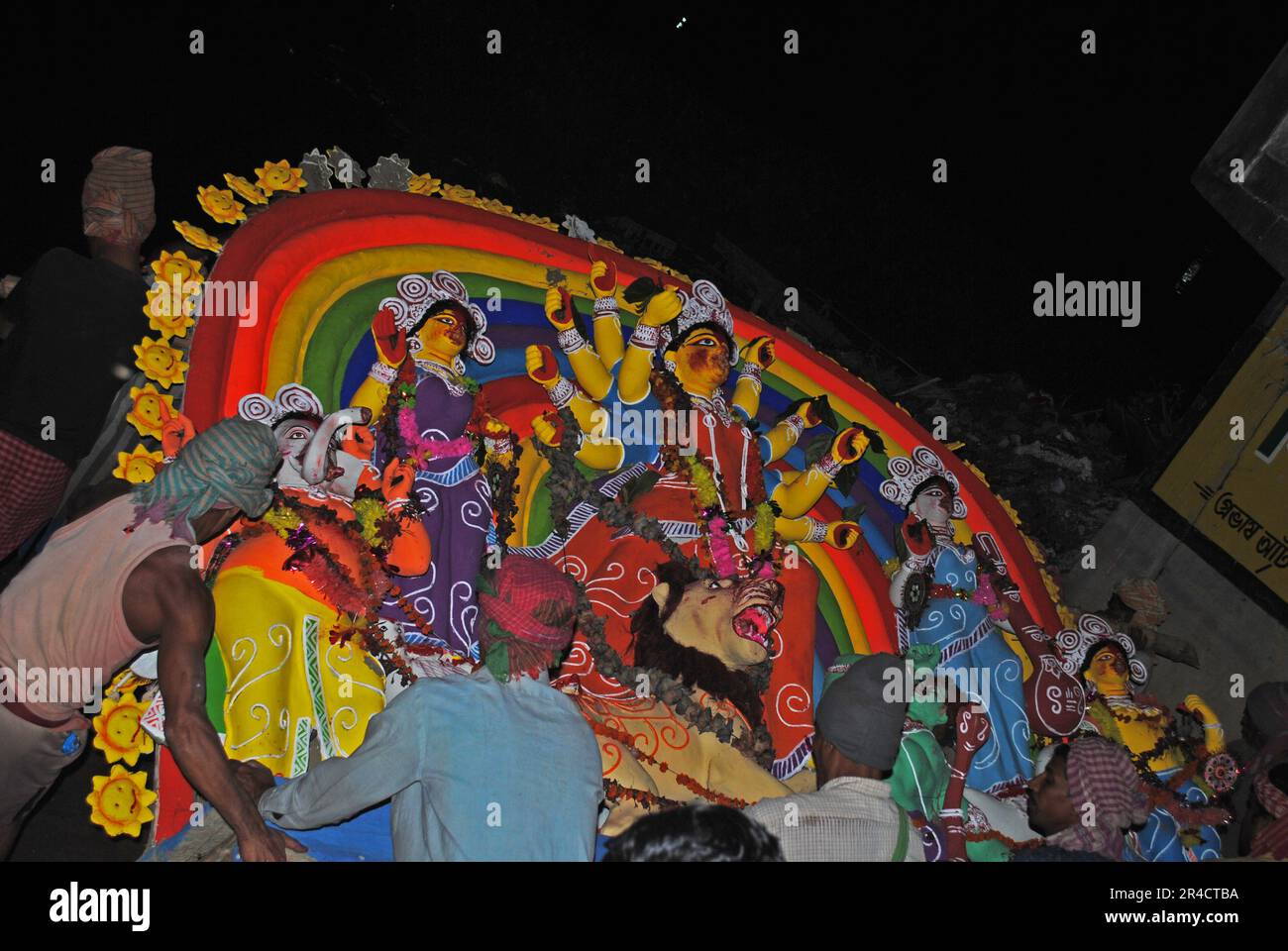 durga idol image, Clay Durga Goddess pic,durga ji ki murti,maa durga idol,mata ki murti, Stock Photo