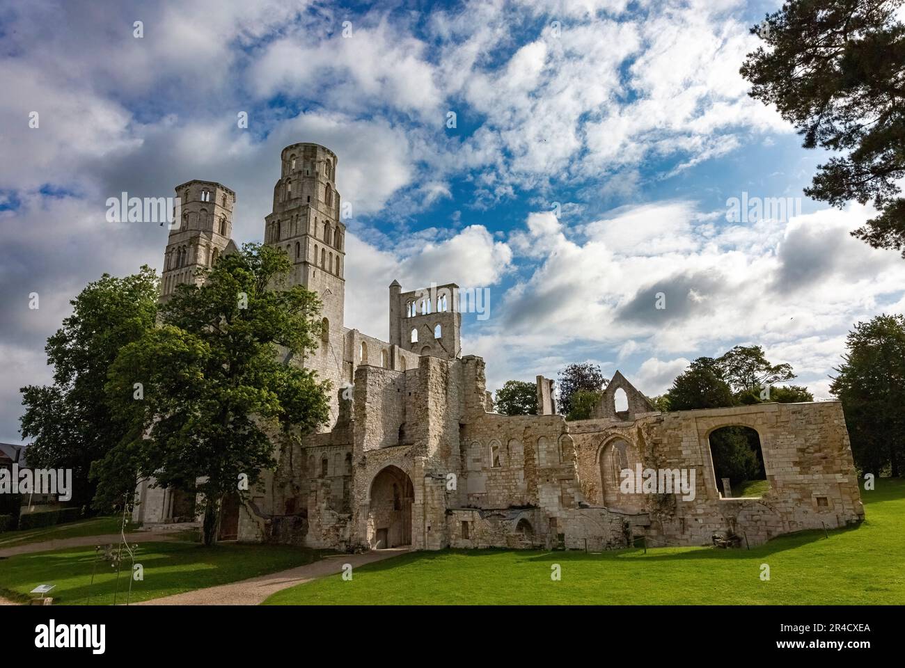 Jumièges Abbey, Normandy, France, Europe Stock Photo