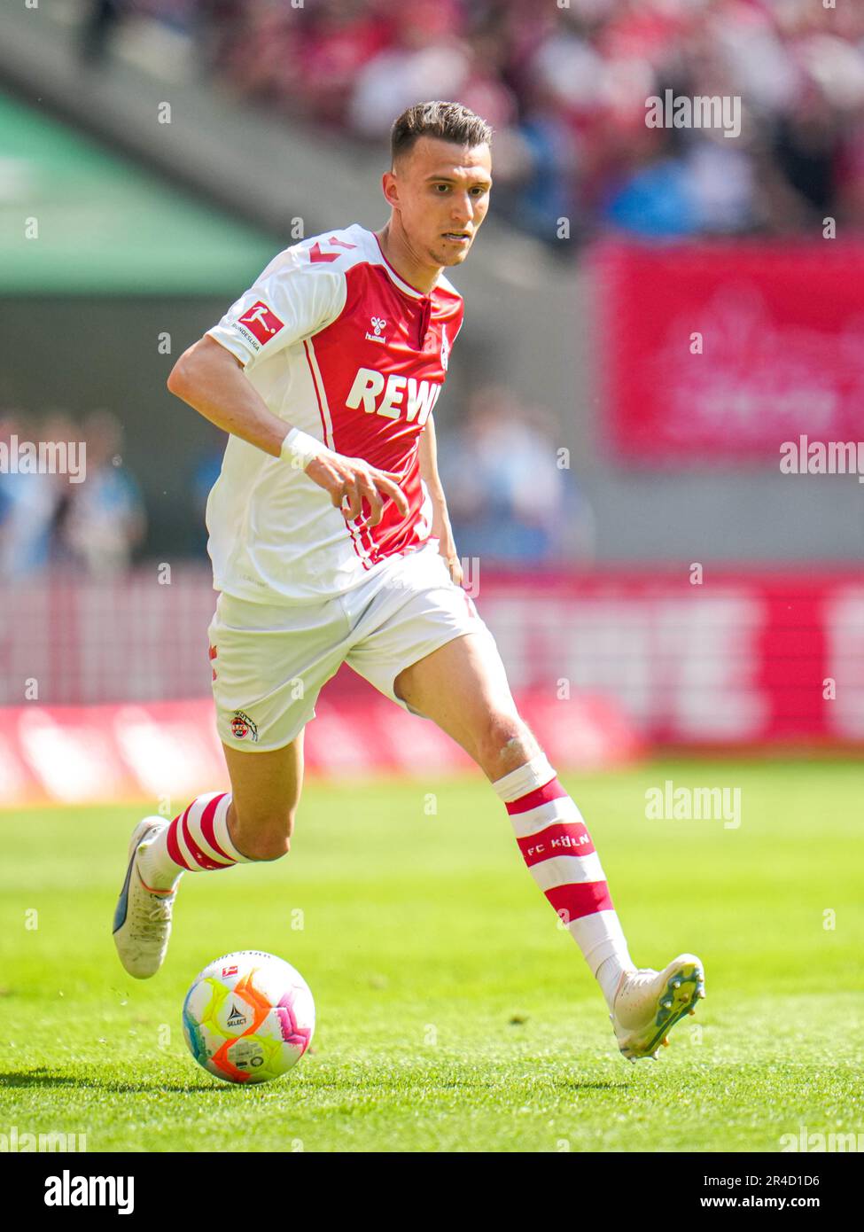 Cologne, Germany. 27th May, 2023. COLOGNE, GERMANY - MAY 27: Dejan Ljubicic of 1. FC Koln during the Bundesliga match between 1. FC Koln and FC Bayern Munchen at the RheinEnergieStadion on May 27, 2023 in Cologne, Germany (Photo by Rene Nijhuis/Orange Pictures) Credit: Orange Pics BV/Alamy Live News Stock Photo
