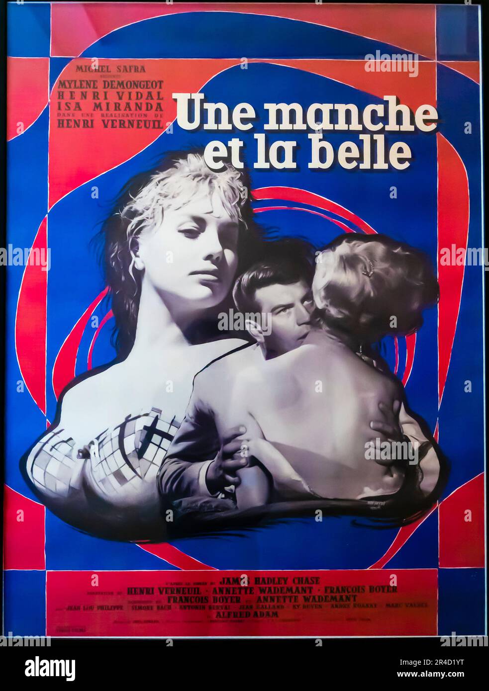 Une manche et la belle film poster  1957 ‧ Mystery/Crime  Henri Verneuil. With Henri Vidal Mylène Demongeot Stock Photo