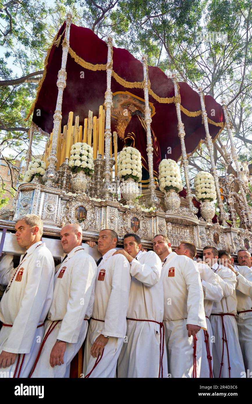 Andalusia Spain. Procession at the Semana Santa (Holy week) in Malaga