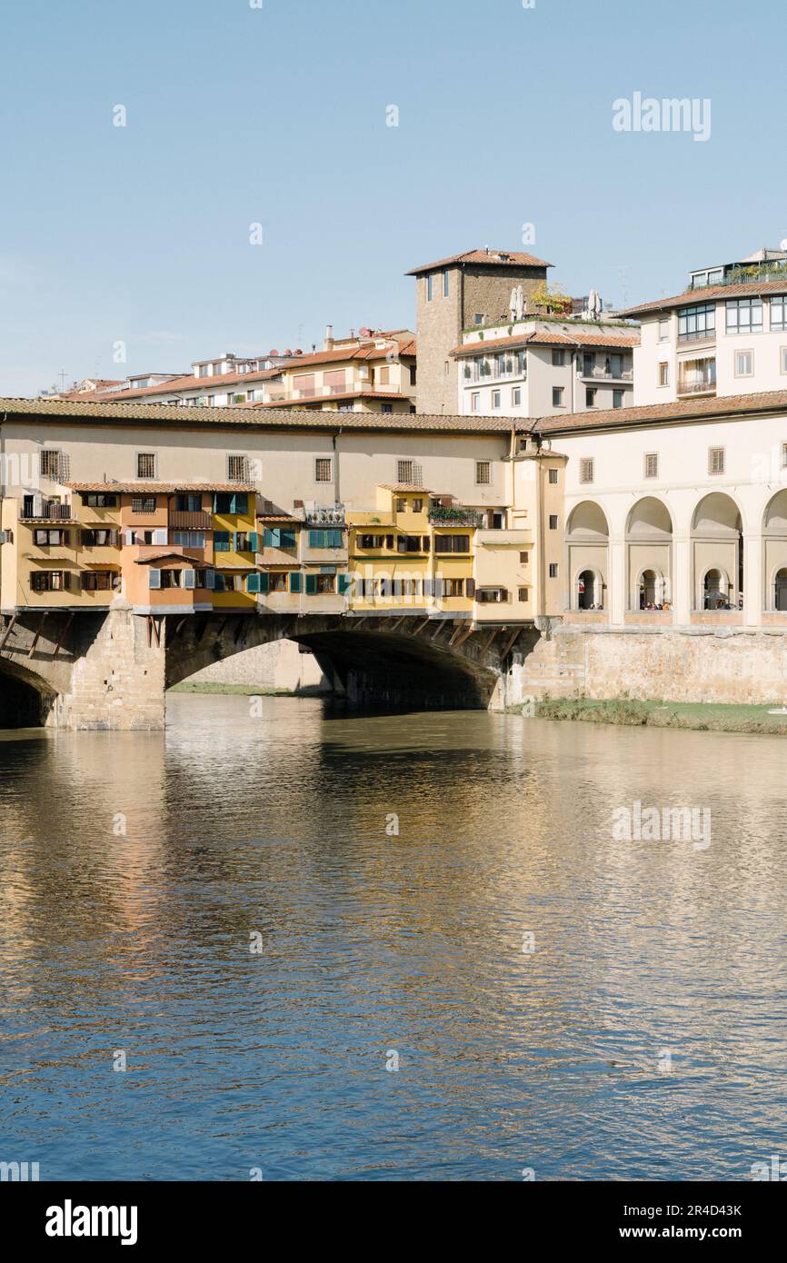 Ponte Vecchio and river Arno, Florence, Italy. Stock Photo