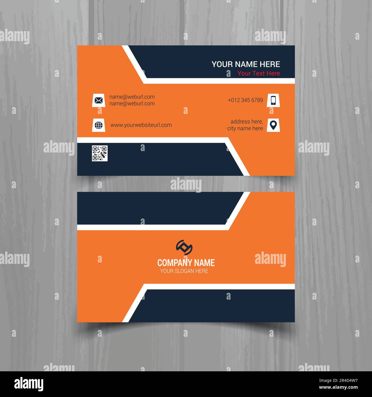 Simple business card vector template simple clean layout design