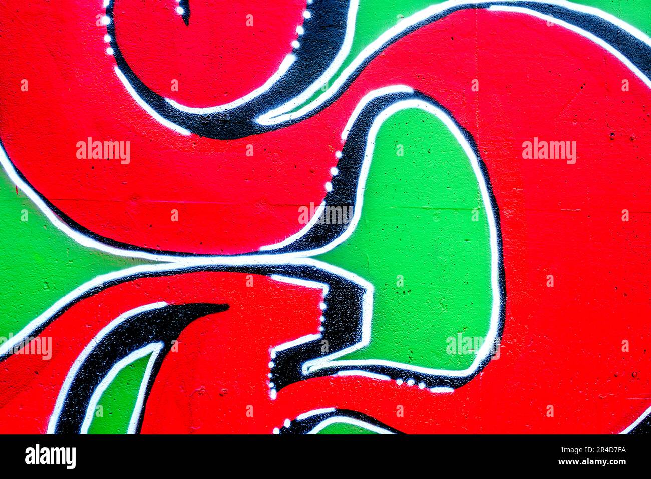 Stavanger, Rogaland, Norway, May 19 2023, Bright Colourful Wall Art Graffiti Art Work With No People Stock Photo