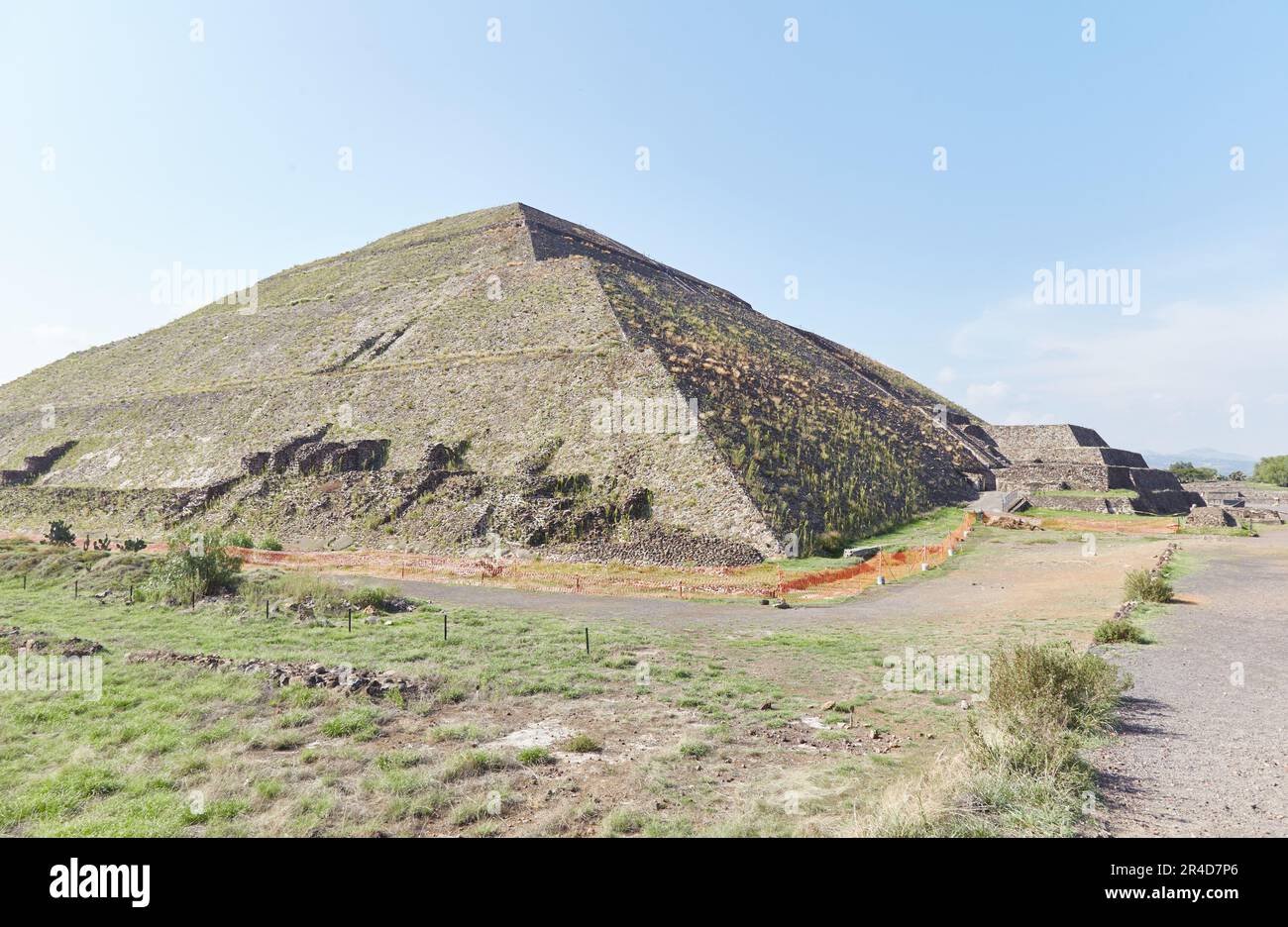 The monumental Pyramid of the Sun in Teotihuacan, Mexico, the country's ...