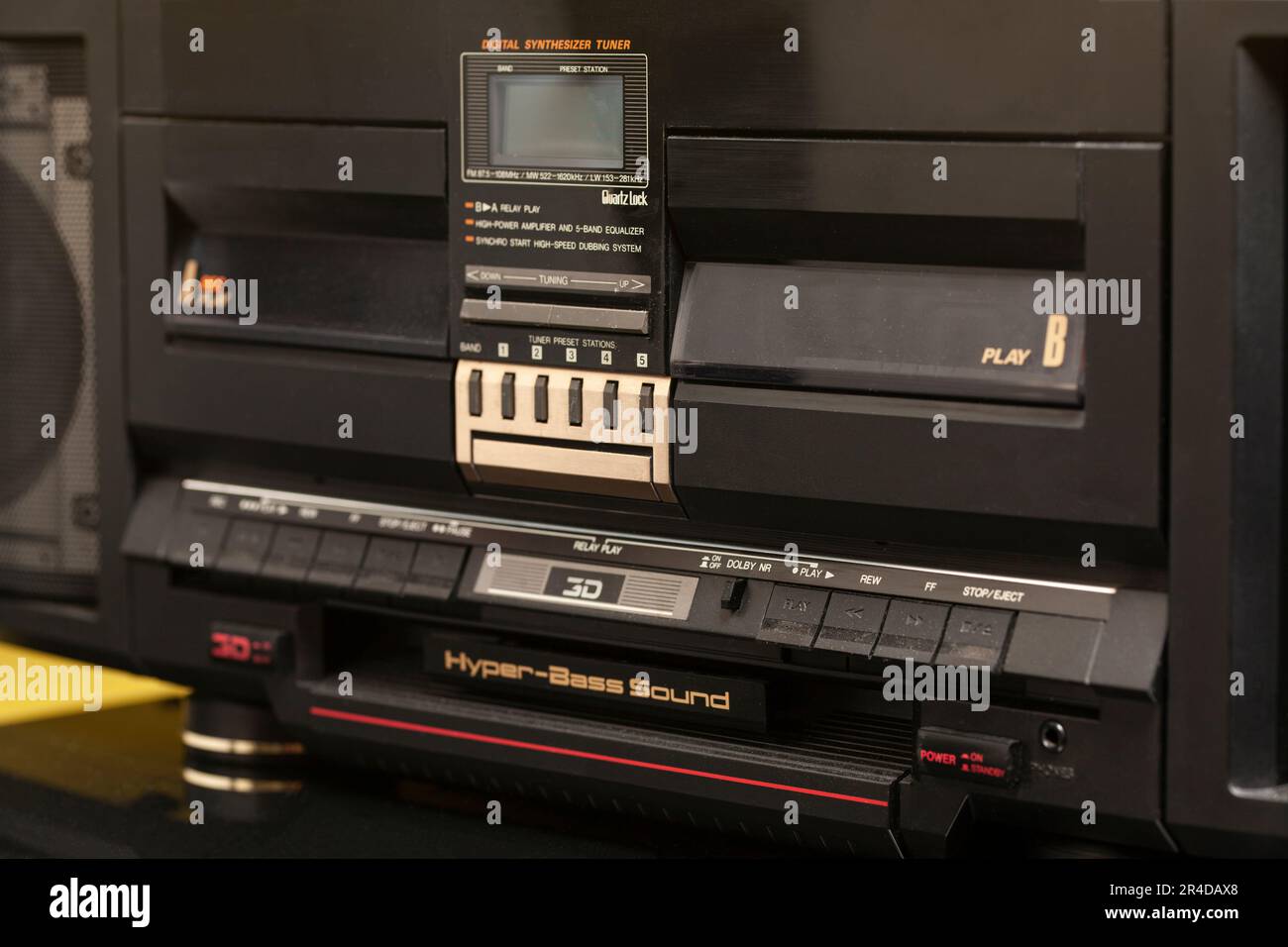 Retro ghetto radio boom box cassette recorder from 80s Stock Photo - Alamy