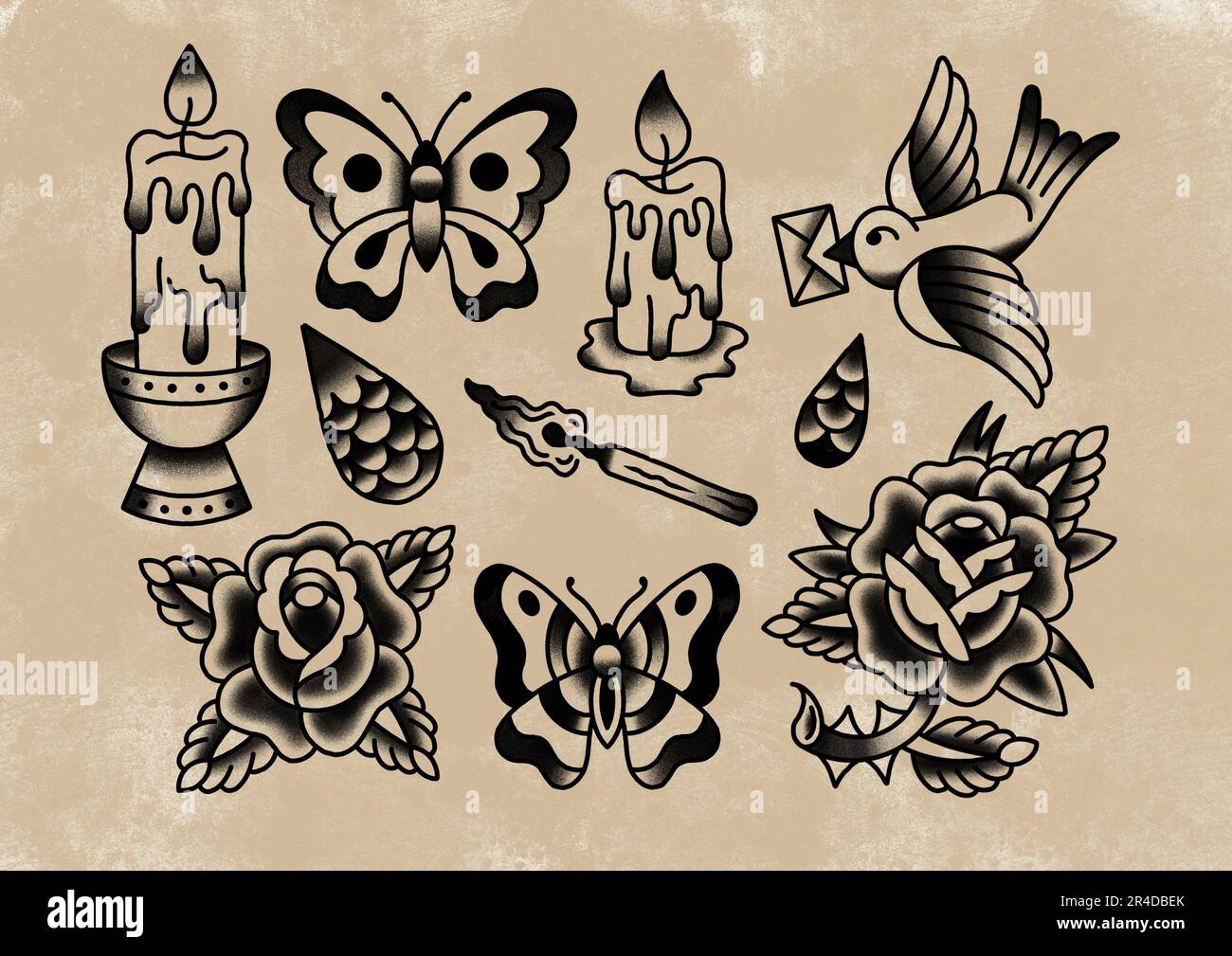Tattoo flash hi-res stock photography and images - Alamy
