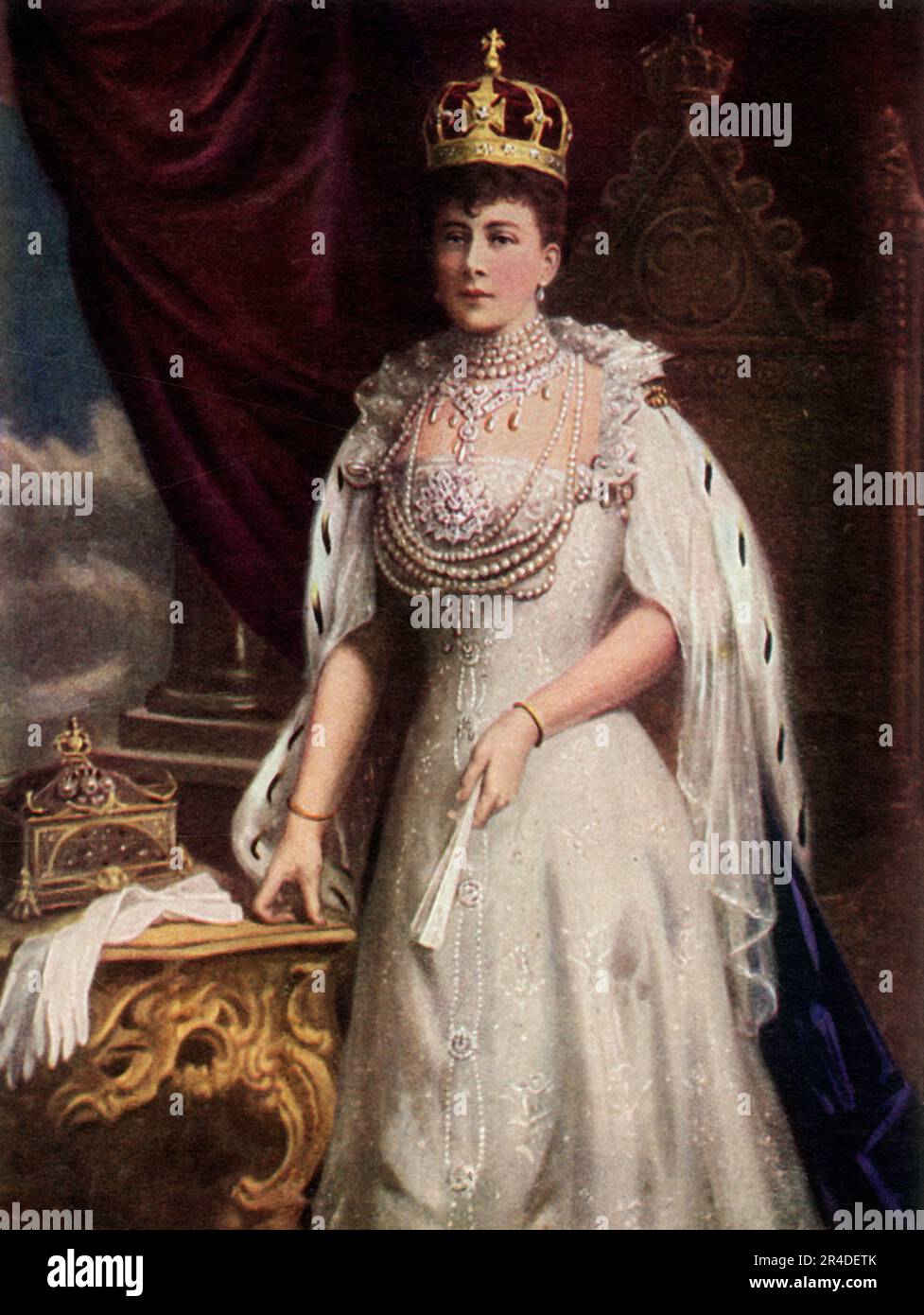 'H.M. Queen Mary', c1911. Mary of Teck, Queen of the United Kingdom and the British Dominions, and Empress of India. 'From a photograph by Messrs. Lafayette'. Published in &quot;The Portrait Book of Our Kings and Queens 1066-1911&quot;, edited by T. Leman Hare. [T. C. &amp; E. C. Jack, London &amp; Edinburgh] Stock Photo