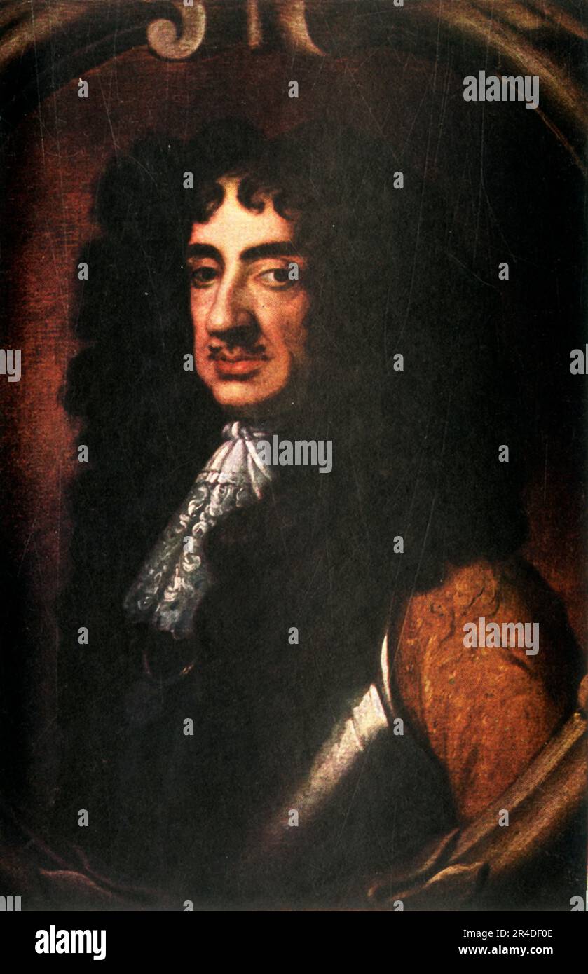 'Charles II', (c1911). King Charles II of Great Britain and Ireland. 'From a painting by Mrs. Beale. In the National Portrait Gallery'. Published in &quot;The Portrait Book of Our Kings and Queens 1066-1911&quot;, edited by T. Leman Hare. [T. C. &amp; E. C. Jack, London &amp; Edinburgh] Stock Photo