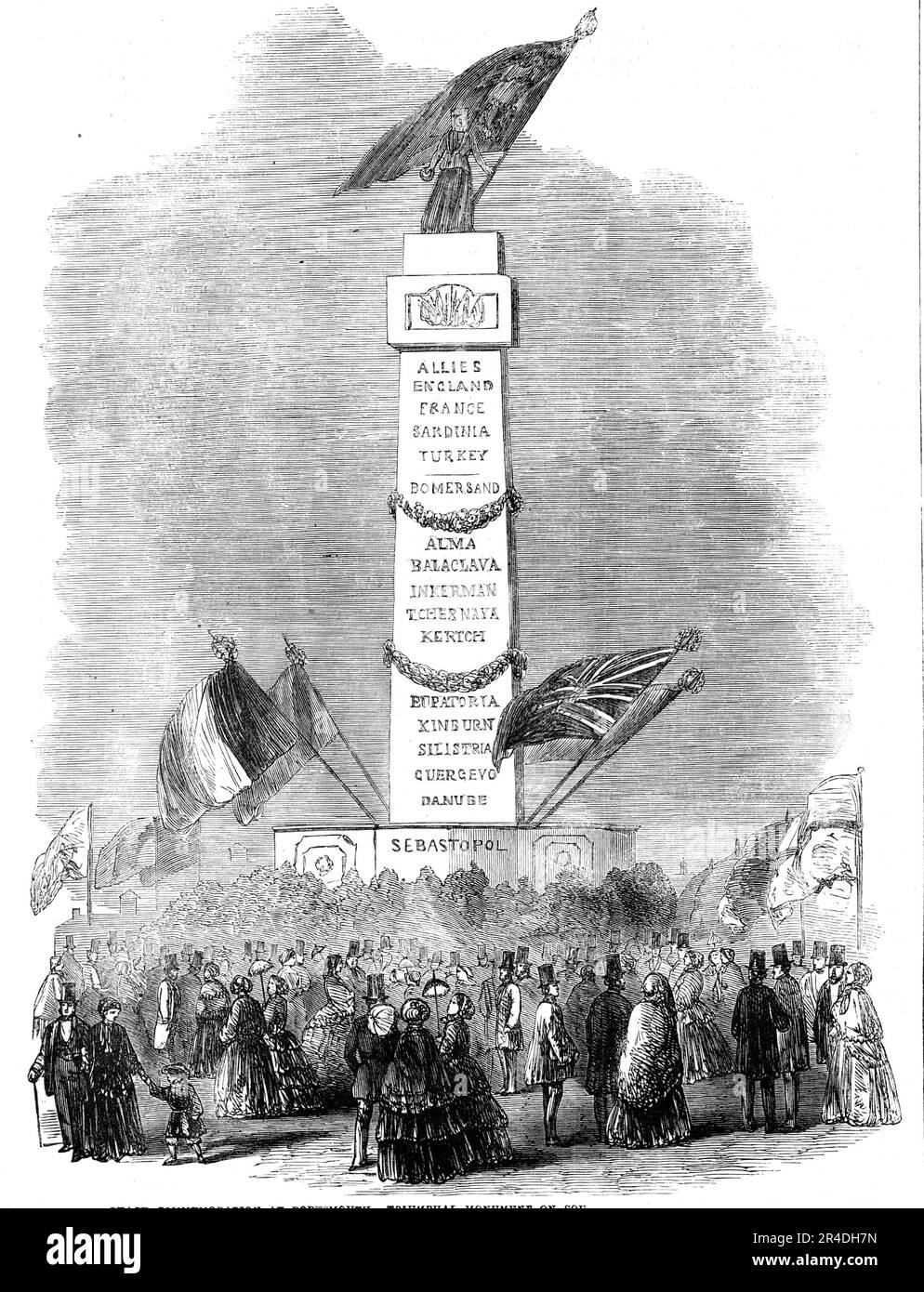 The Peace Commemoration at Portsmouth Triumphal Monument on Southsea