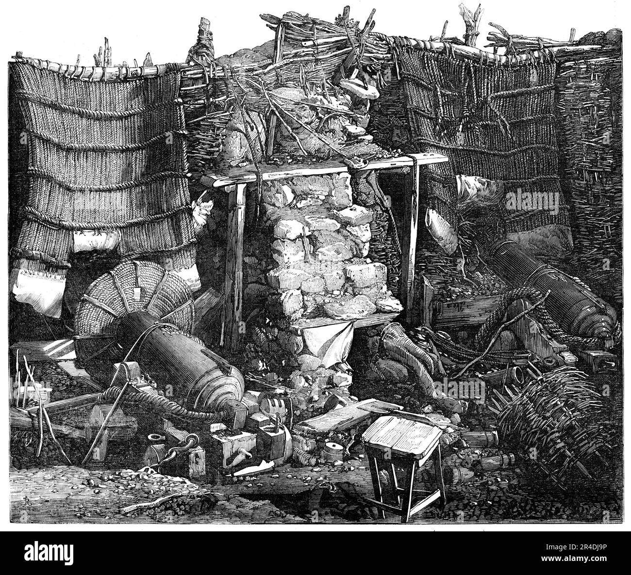 The Siege of Sebastopol Interior of the Redan from a photograph by