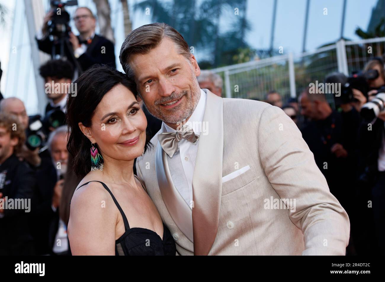 Nukaka Coster-Waldau, left, and Nikolaj Coster-Waldau pose for