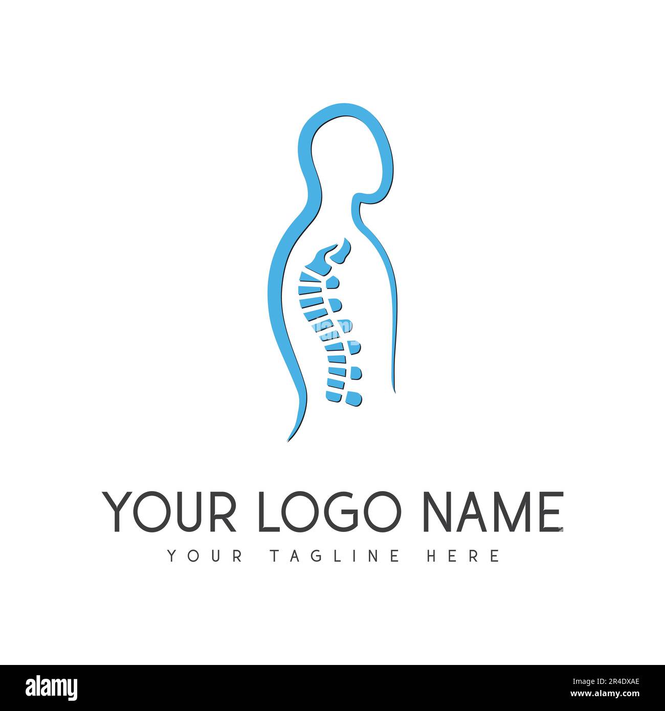 Human Spine Logo Design Orthopedic Clinic Logotype Stock Vector Image