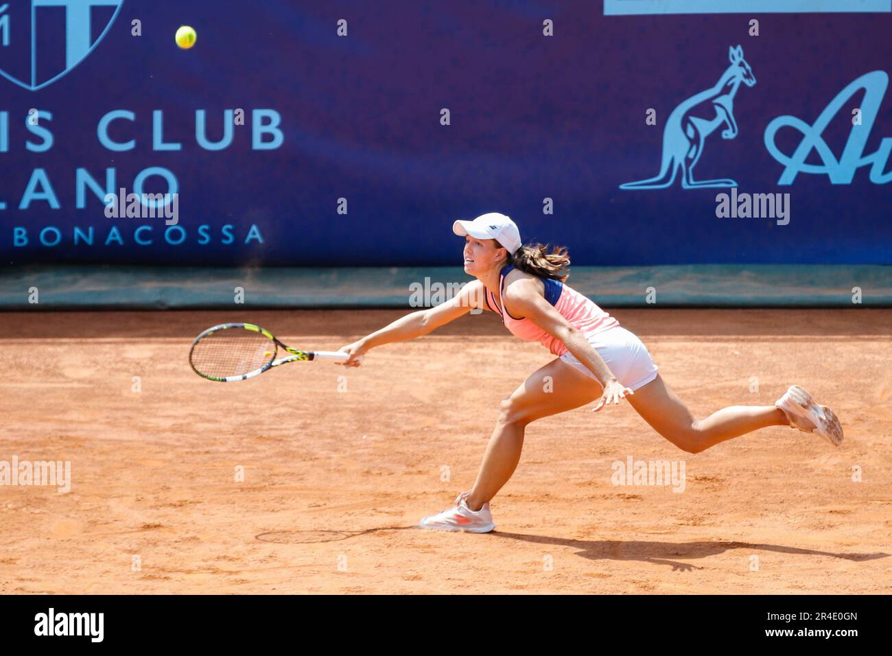 Milan, Italy. 27th May, 2023. Tennis Club Milano, Milan, Italy, May 27, 2023, Kaitlin Quevedo during 2023 Bonfiglio Trophy - Tennis Internationals Credit: Live Media Publishing Group/Alamy Live News Stock Photo