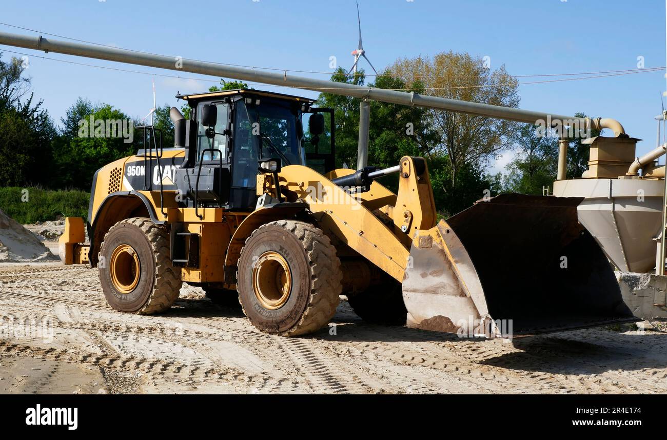 Hoogstede, Germany May 16 2023 A Caterpillar or CAT 950K wheel loader