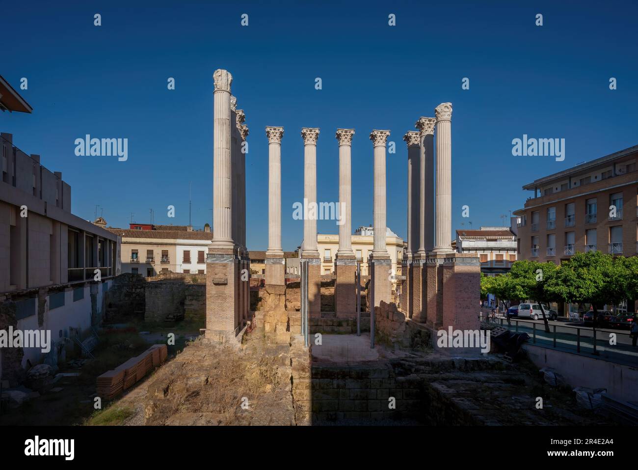 Roman Temple of Cordoba - Cordoba, Andalusia, Spain Stock Photo