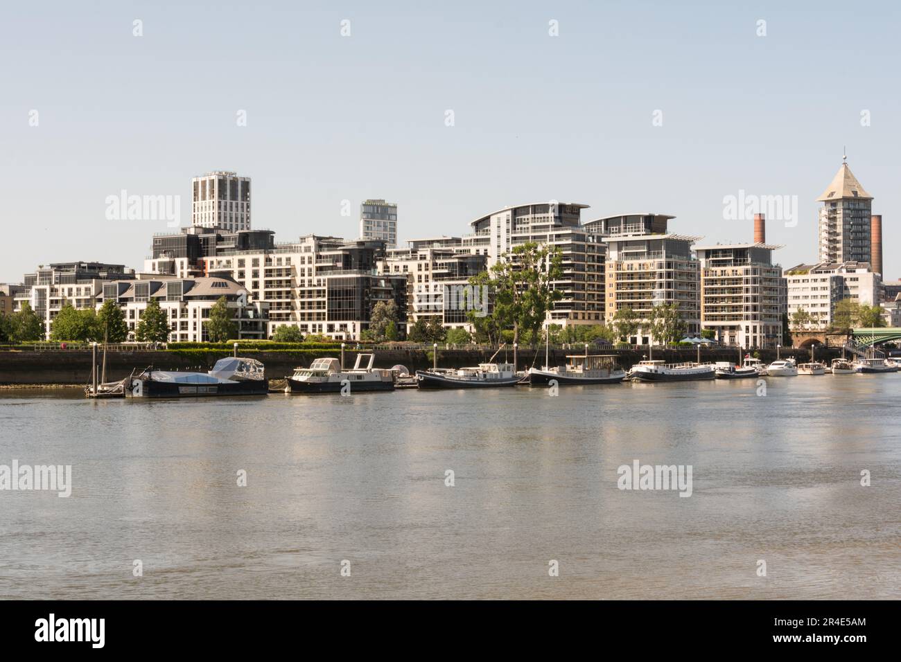 Flats and apartments at Imperial Wharf, London, SW6, England, UK Stock