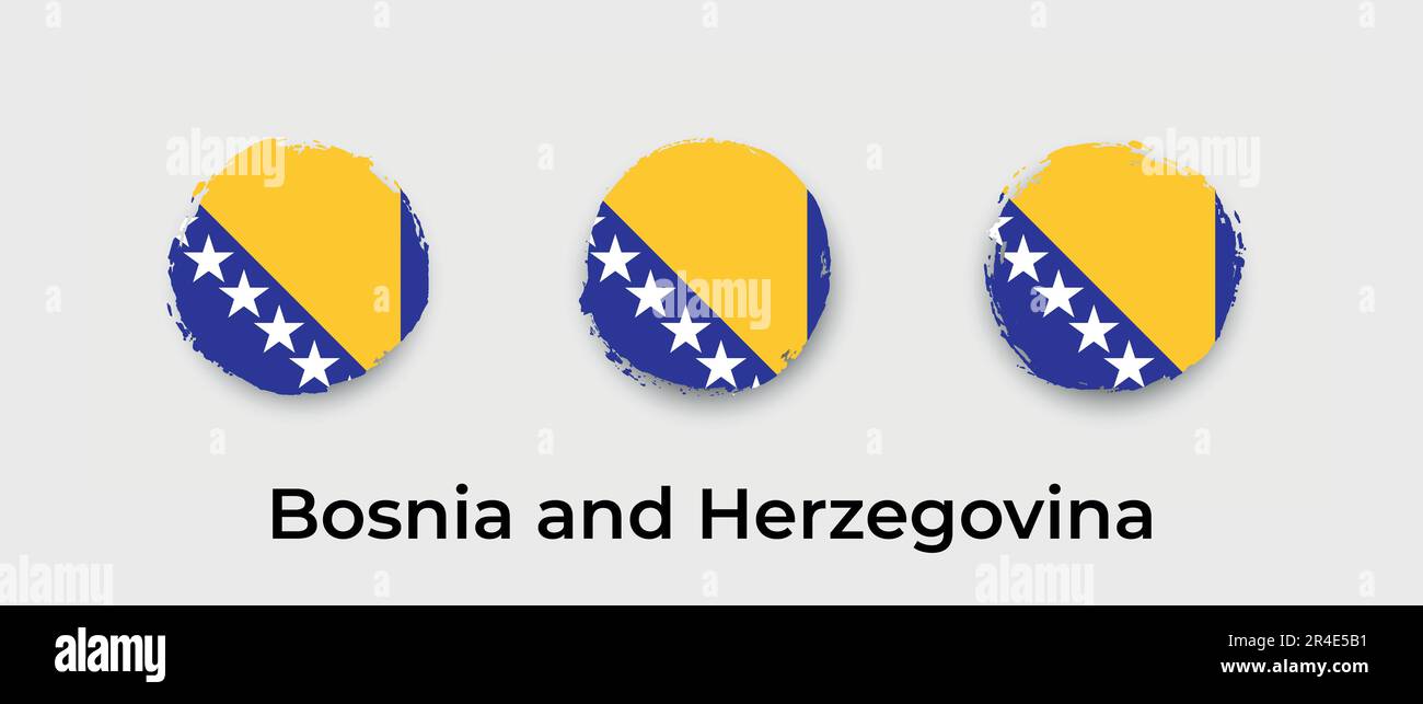 Bosnia and Herzegovina flag grunge bubble vector icon illustration ...