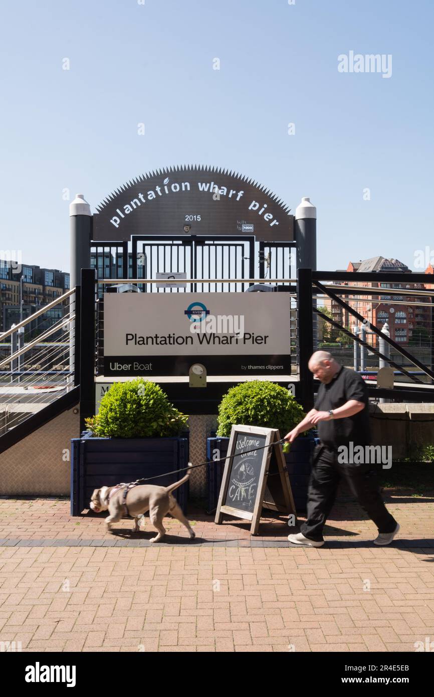 Plantation Wharf Pier, Clove Hitch Quay, London, SW11, England, UK