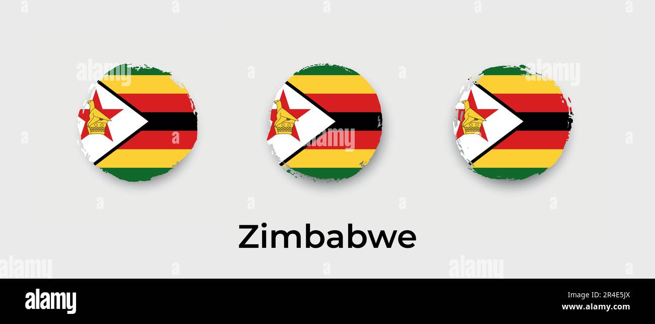 Zimbabwe flag grunge bubble vector icon illustration Stock Vector Image