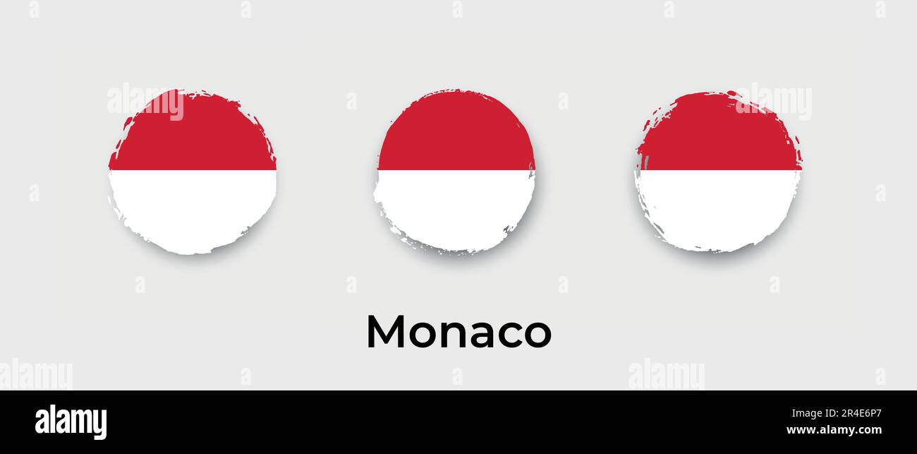 Monaco flag grunge bubble vector icon illustration Stock Vector Image ...