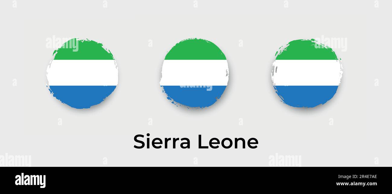 Sierra Leone flag grunge bubble vector icon illustration Stock Vector ...