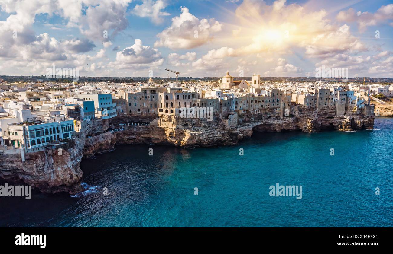 Polignano a mare birds eye hi-res stock photography and images - Alamy