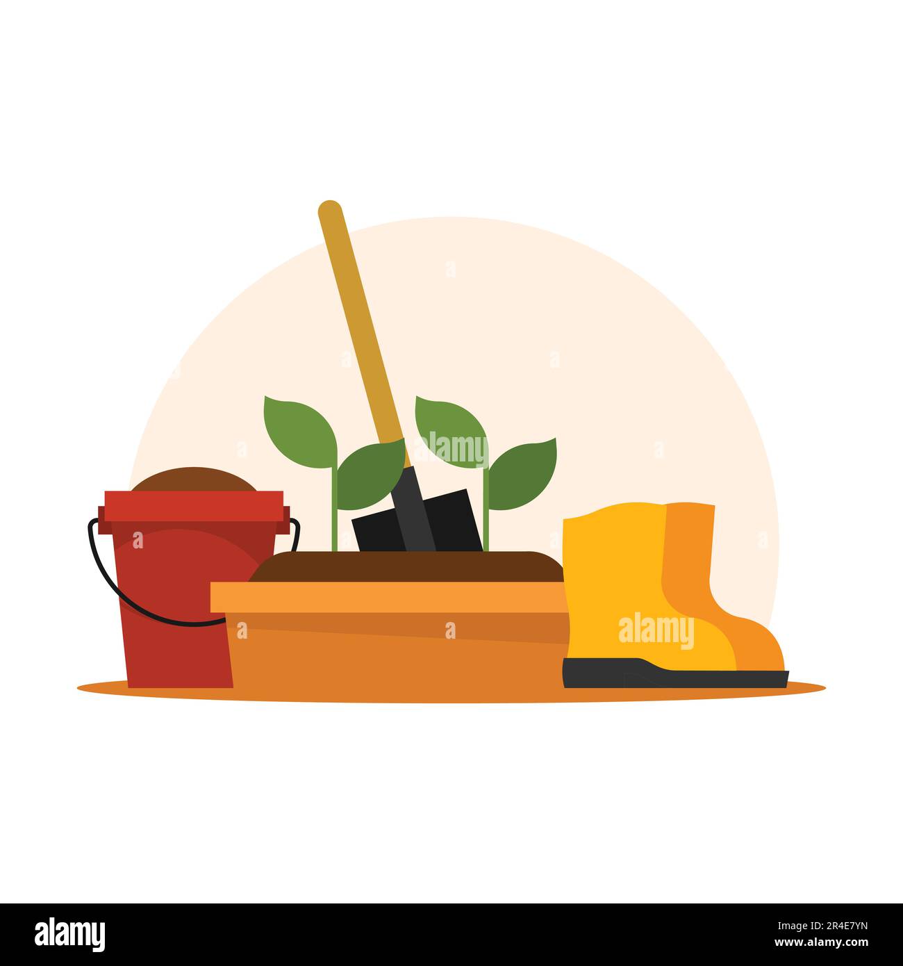 Gardening tools icon. Flat illustration of gardening tools Stock Vector ...
